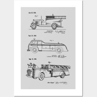 Patent Prints Vintage Fire Trucks Posters and Art